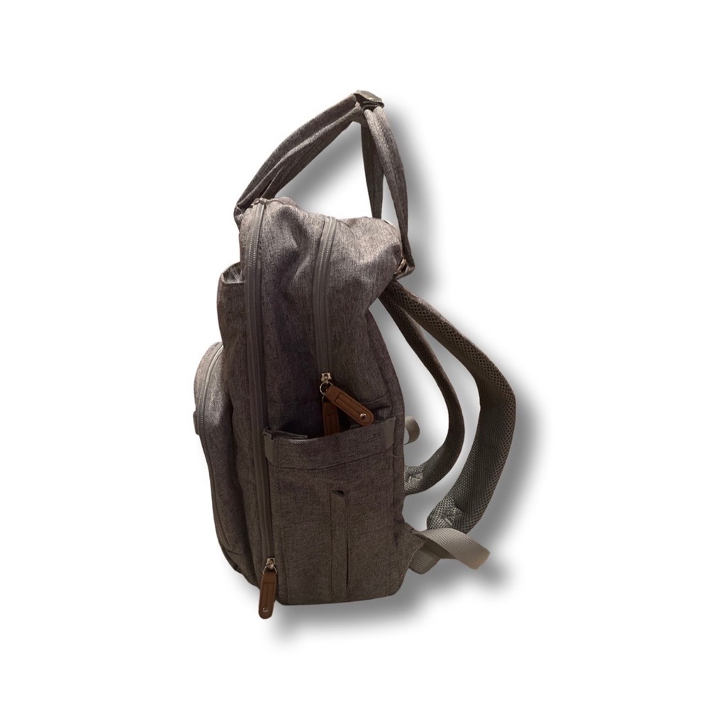 Gray Backpack Diaper Bag